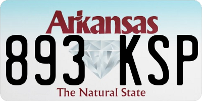 AR license plate 893KSP