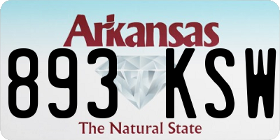AR license plate 893KSW