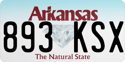 AR license plate 893KSX