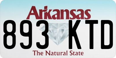 AR license plate 893KTD