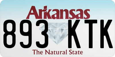 AR license plate 893KTK