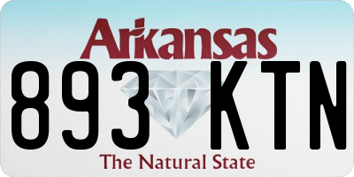 AR license plate 893KTN