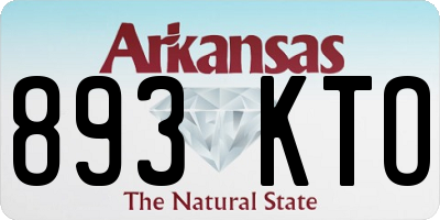 AR license plate 893KTO