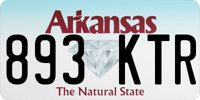 AR license plate 893KTR