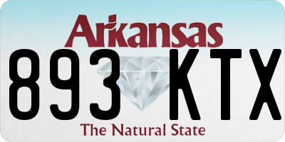 AR license plate 893KTX