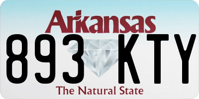 AR license plate 893KTY