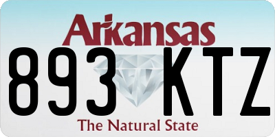 AR license plate 893KTZ