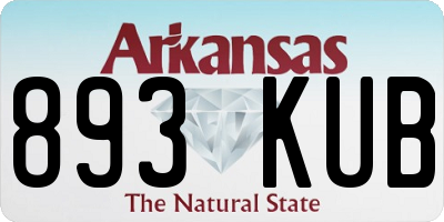 AR license plate 893KUB