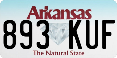 AR license plate 893KUF