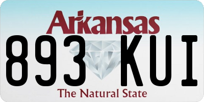 AR license plate 893KUI