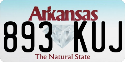 AR license plate 893KUJ