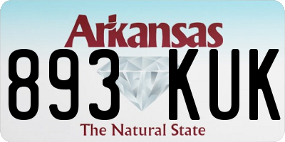 AR license plate 893KUK