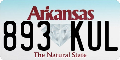 AR license plate 893KUL