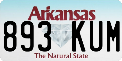 AR license plate 893KUM