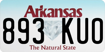 AR license plate 893KUO