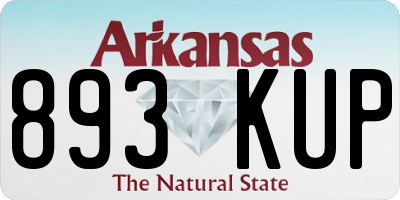 AR license plate 893KUP