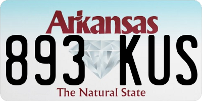 AR license plate 893KUS