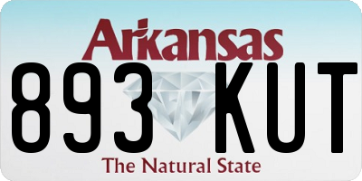 AR license plate 893KUT