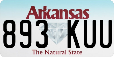 AR license plate 893KUU