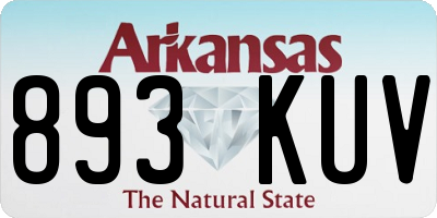 AR license plate 893KUV