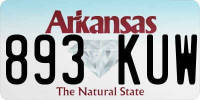 AR license plate 893KUW