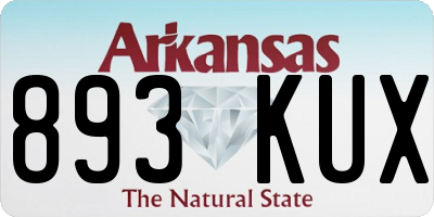 AR license plate 893KUX
