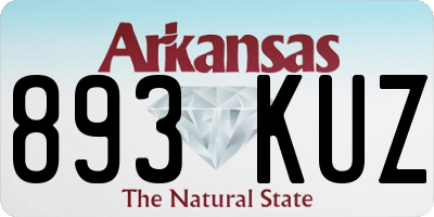 AR license plate 893KUZ
