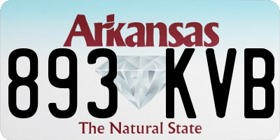 AR license plate 893KVB