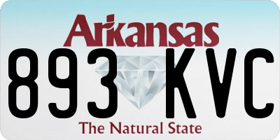 AR license plate 893KVC
