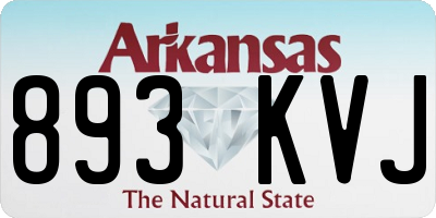 AR license plate 893KVJ