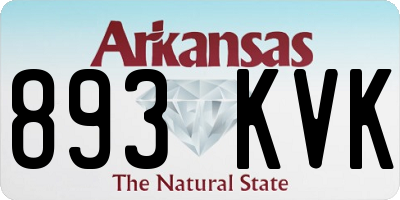 AR license plate 893KVK