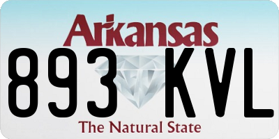 AR license plate 893KVL
