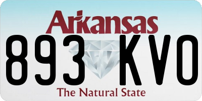 AR license plate 893KVO