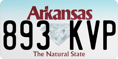 AR license plate 893KVP