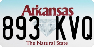 AR license plate 893KVQ