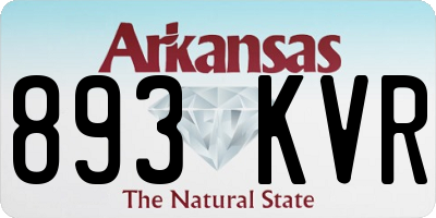 AR license plate 893KVR