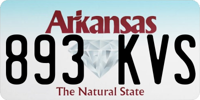 AR license plate 893KVS