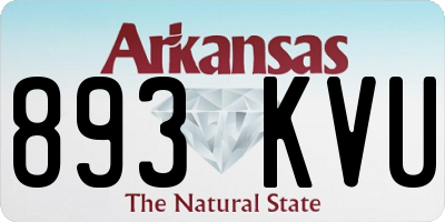 AR license plate 893KVU