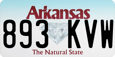 AR license plate 893KVW