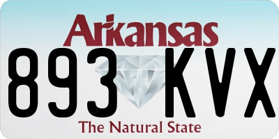 AR license plate 893KVX