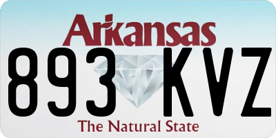 AR license plate 893KVZ