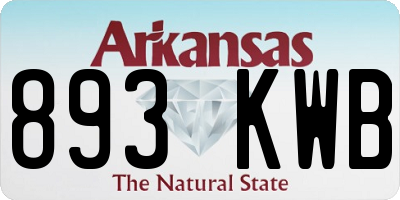 AR license plate 893KWB