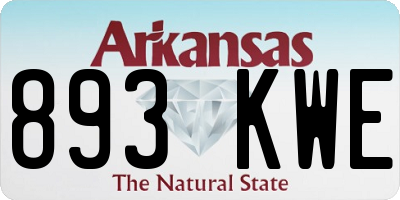 AR license plate 893KWE