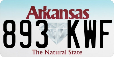 AR license plate 893KWF