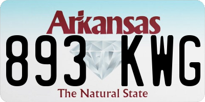 AR license plate 893KWG