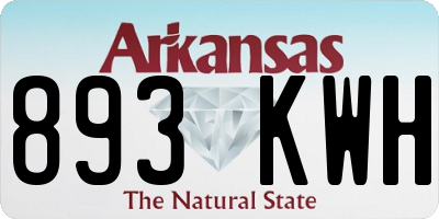 AR license plate 893KWH