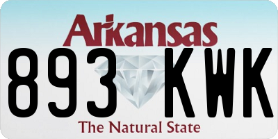 AR license plate 893KWK