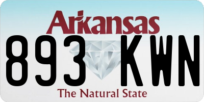 AR license plate 893KWN