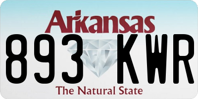 AR license plate 893KWR