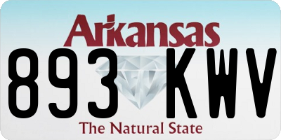 AR license plate 893KWV